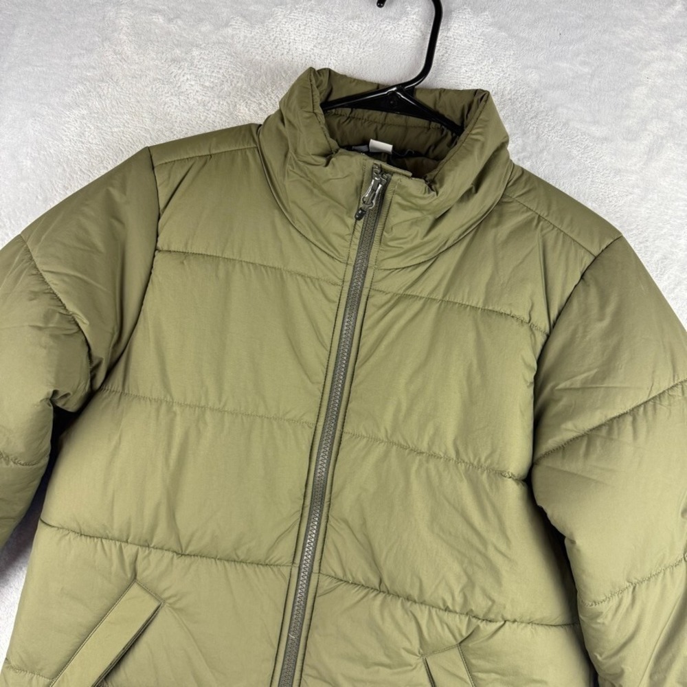 REI Coop Jacket Womens Small Green Groundbreker Insulated Puffer Full Zip
